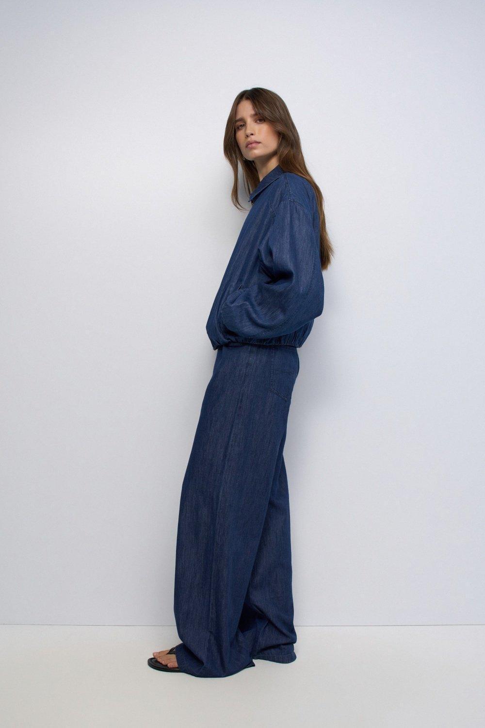 Denim Bomber, Navy, large image number 2
