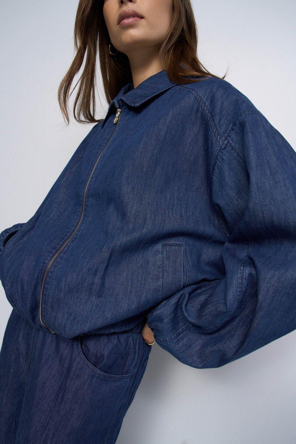 Denim Bomber, Navy, large image number 4