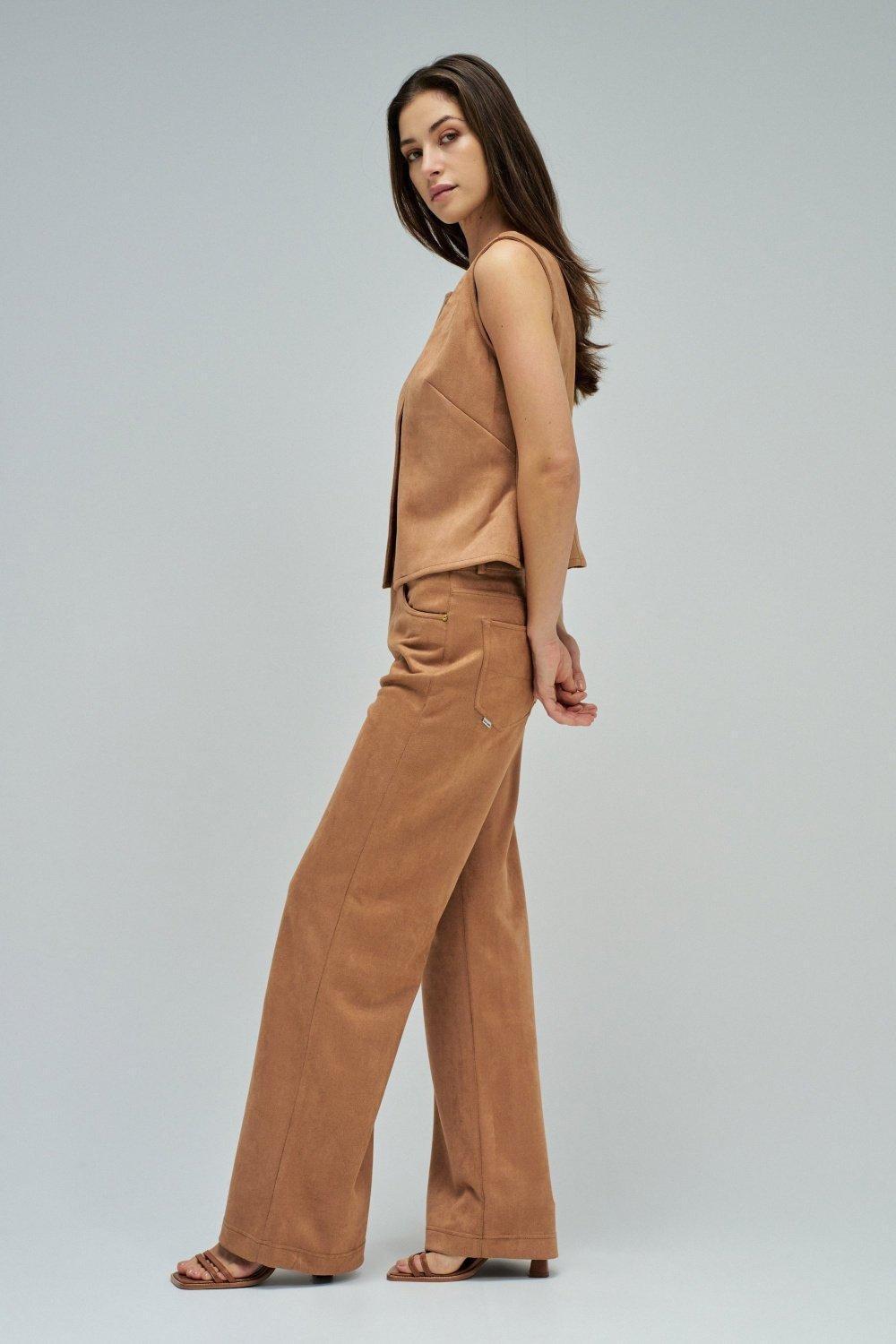 Suede Vest, Brown, medium