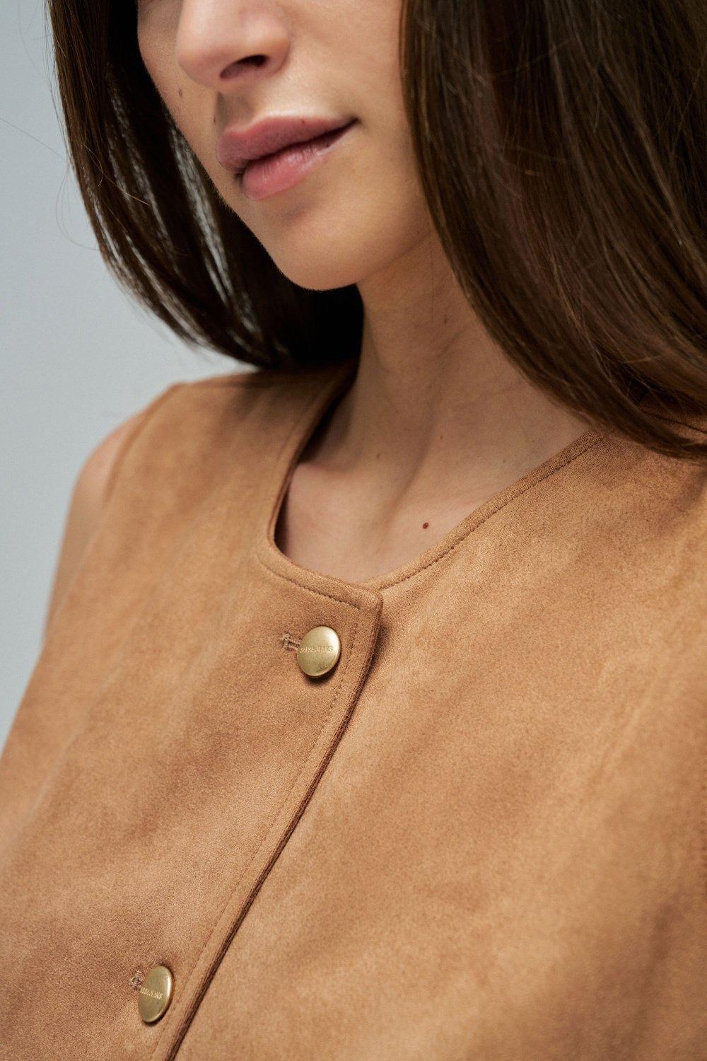 Suede Vest, Brown, large image number 4