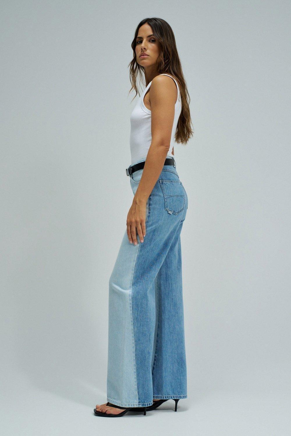 Wide Leg Jeans, Blue, medium