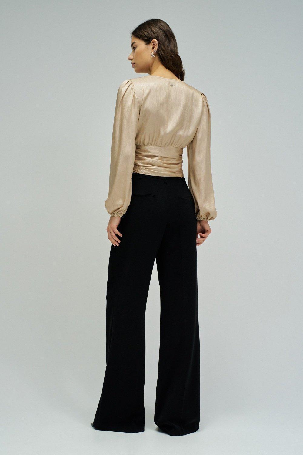 Puffed Sleeves Blouse, Gold, large image number 3