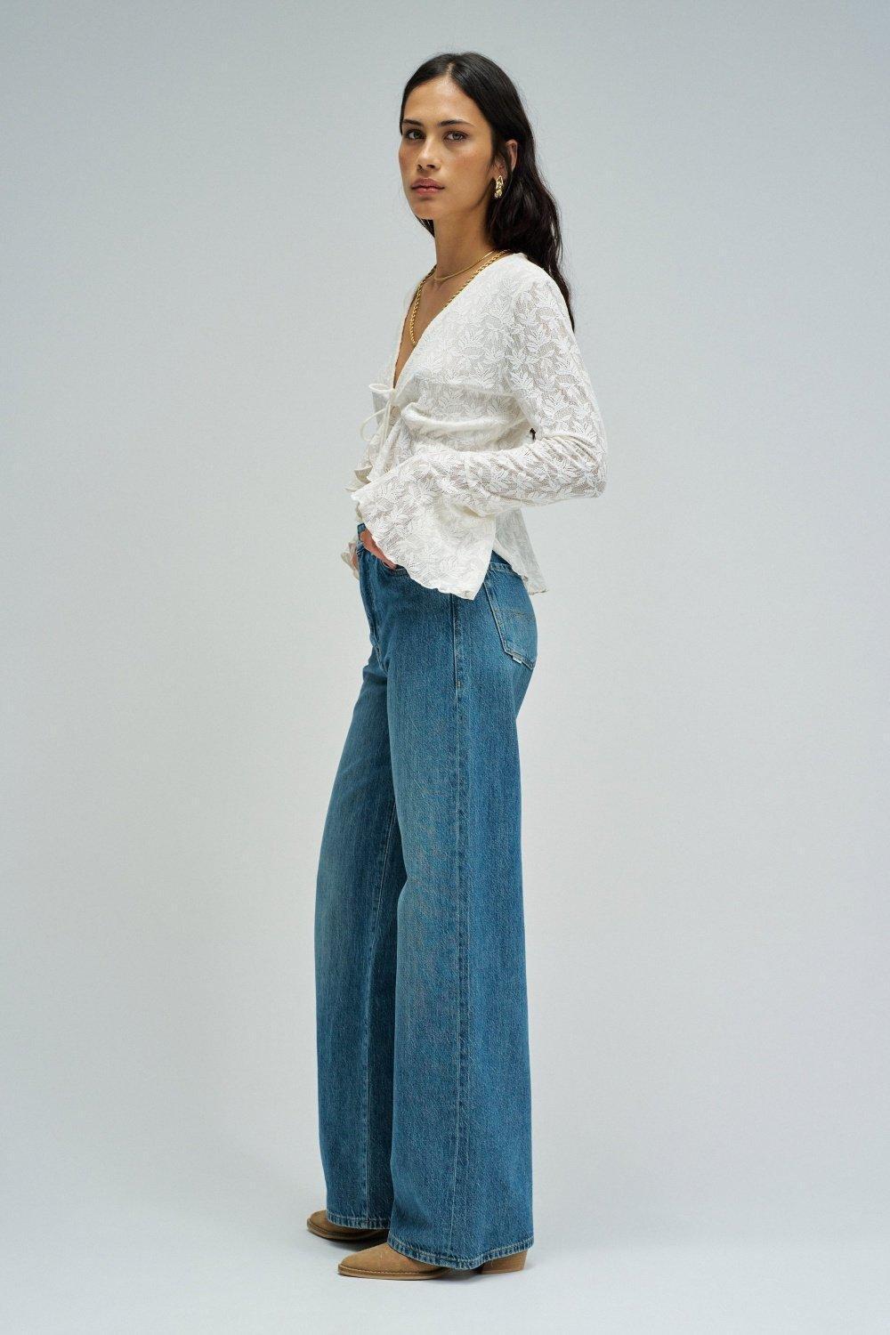 Lace Blouse, Beige, large image number 2