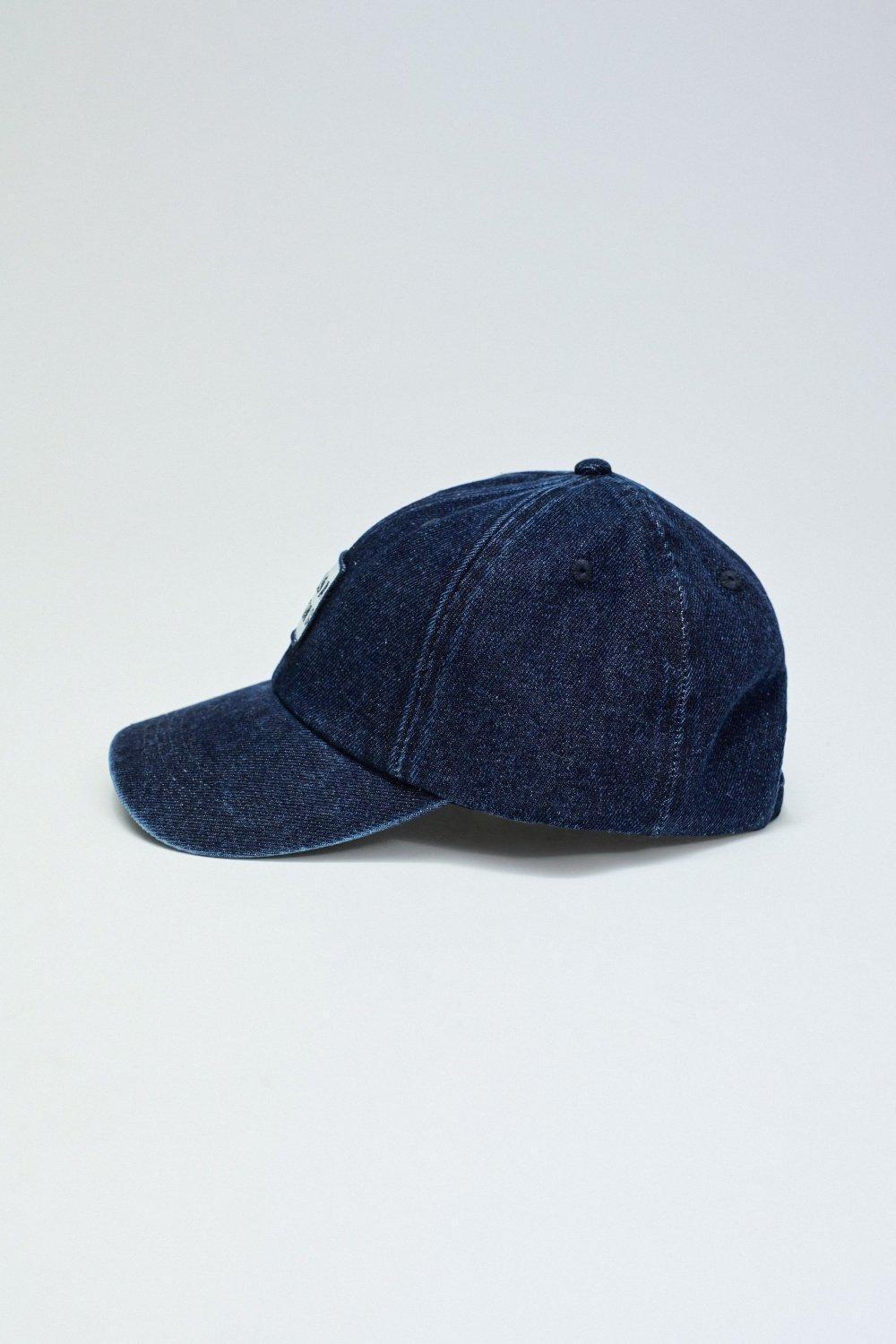 Denim Cap With Branding, Navy, medium