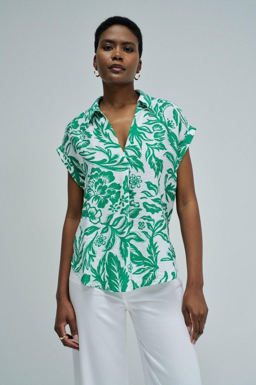 Shirt With Pattern, White, medium