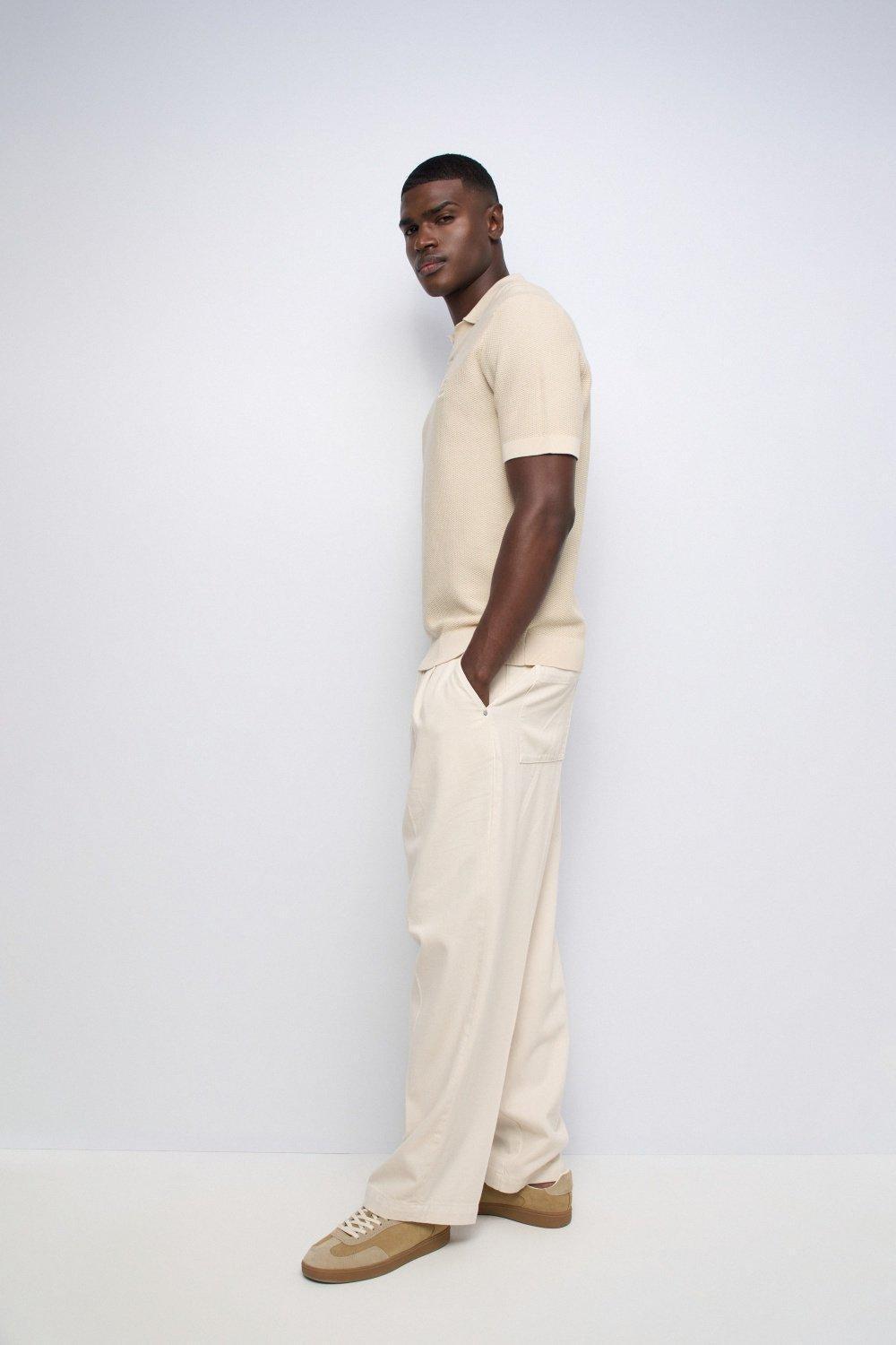 Knitted Polo, Brown, medium