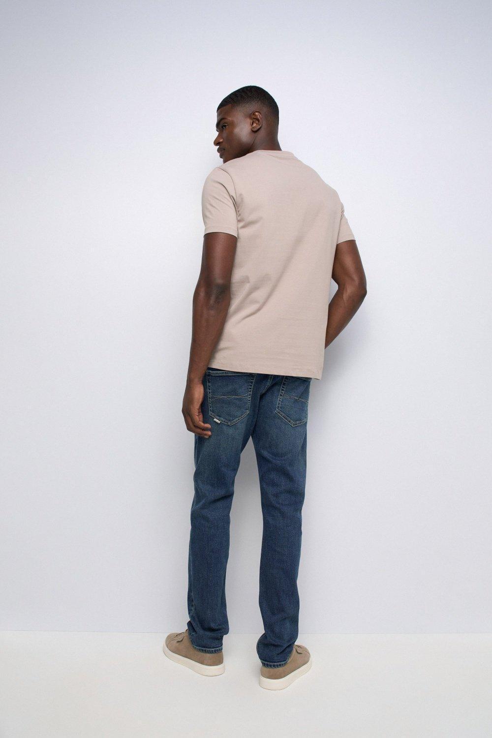 T Shirt With Branding, Navy, large image number 3