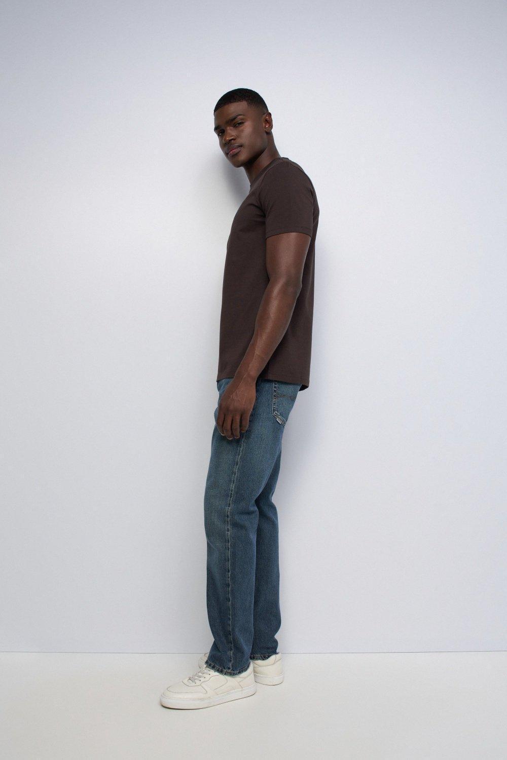 T Shirt With Branding, Brown, medium