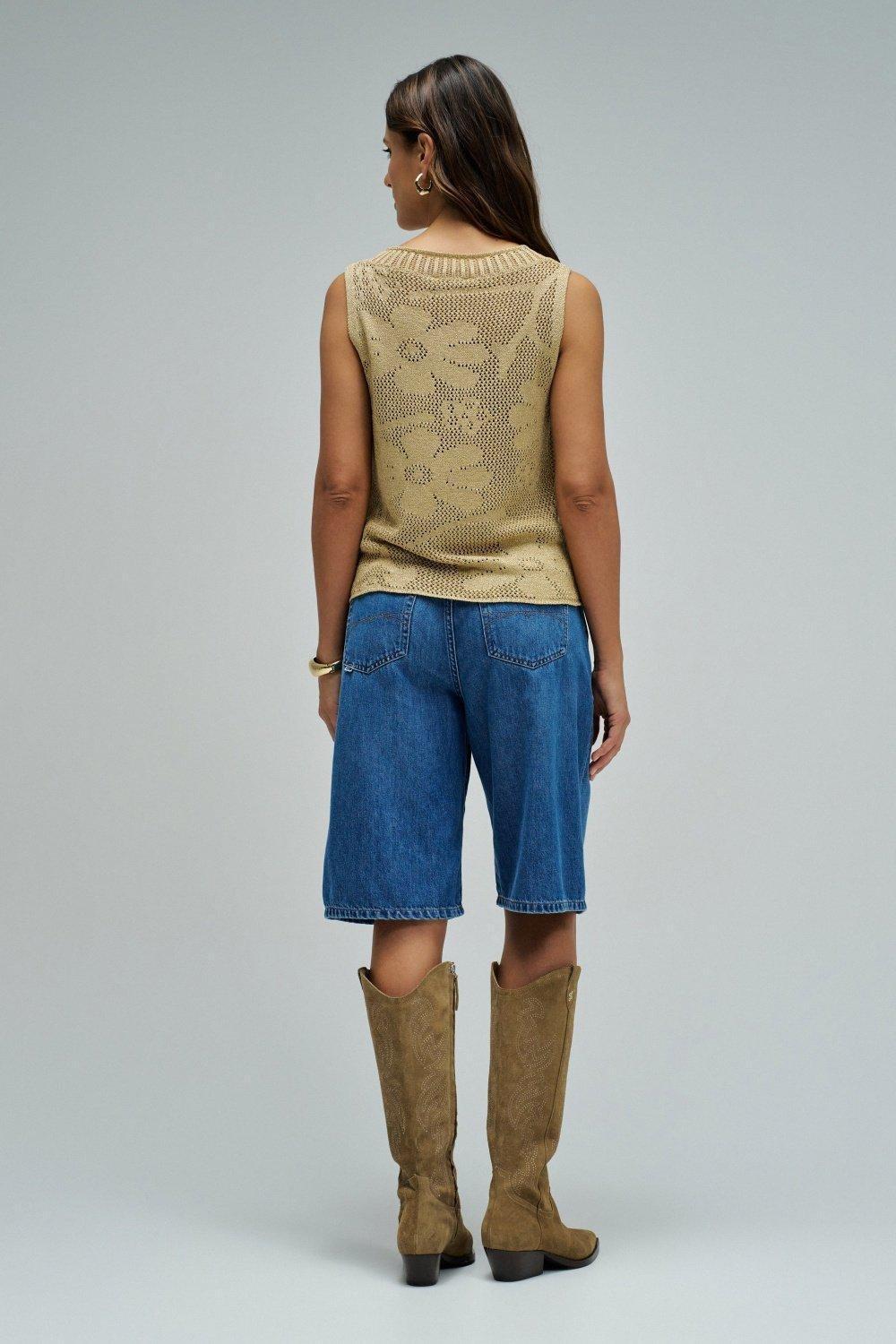 Top In Golden Mesh, Gold, large image number 3