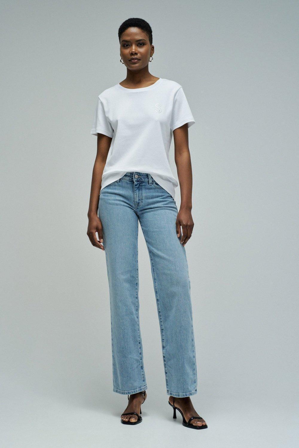 T Shirt With Branding, White, large image number 1