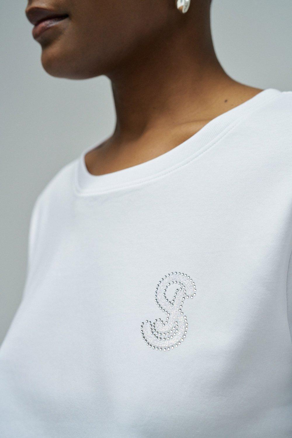 T Shirt With Branding, White, large image number 4
