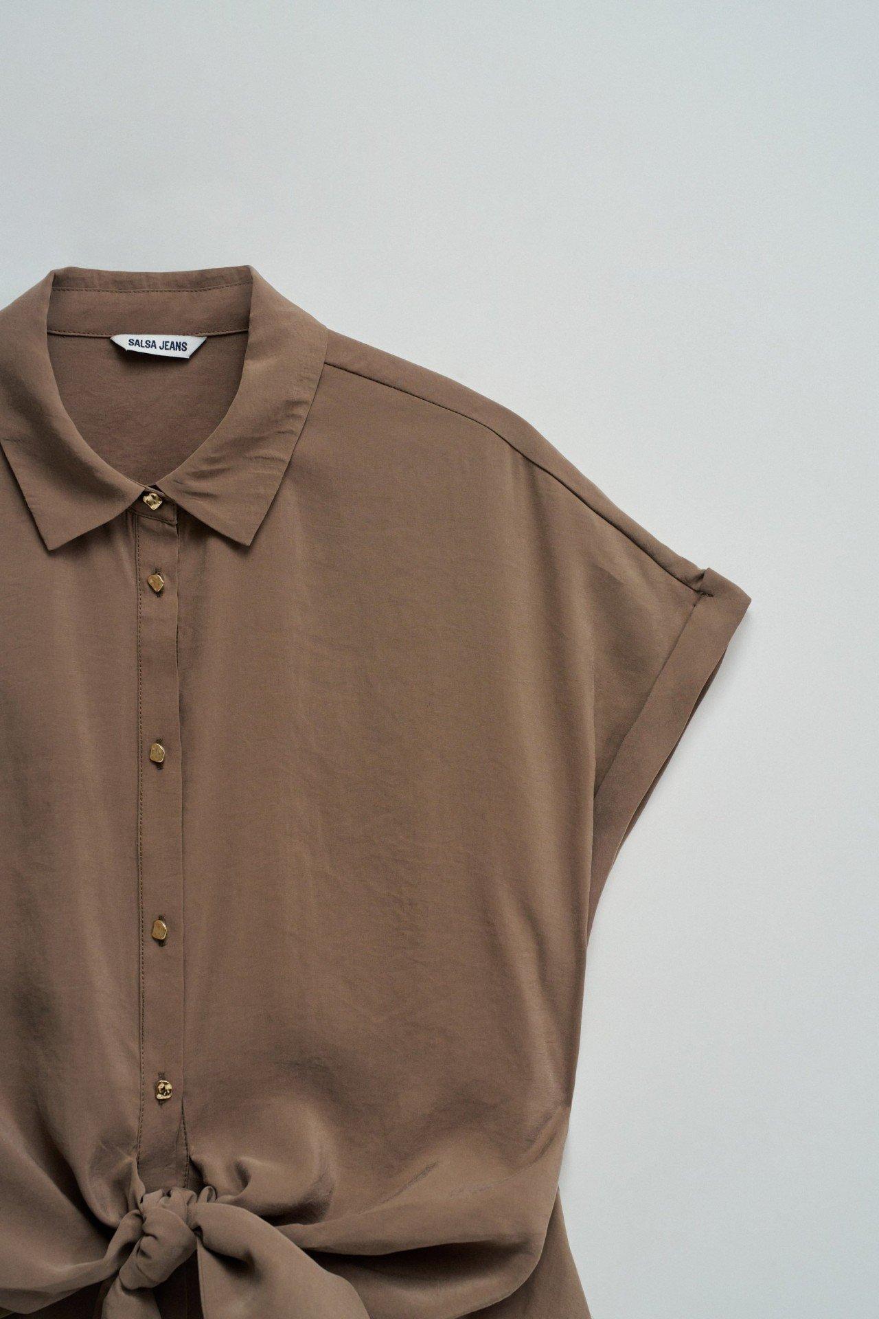 Shirt With Bow, Brown, large image number 3