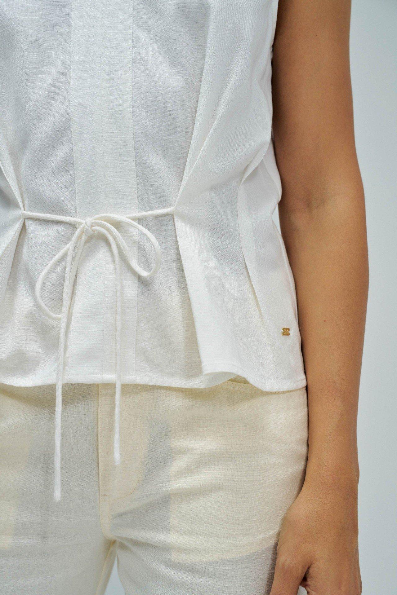 Linen Shirt, White, large image number 3