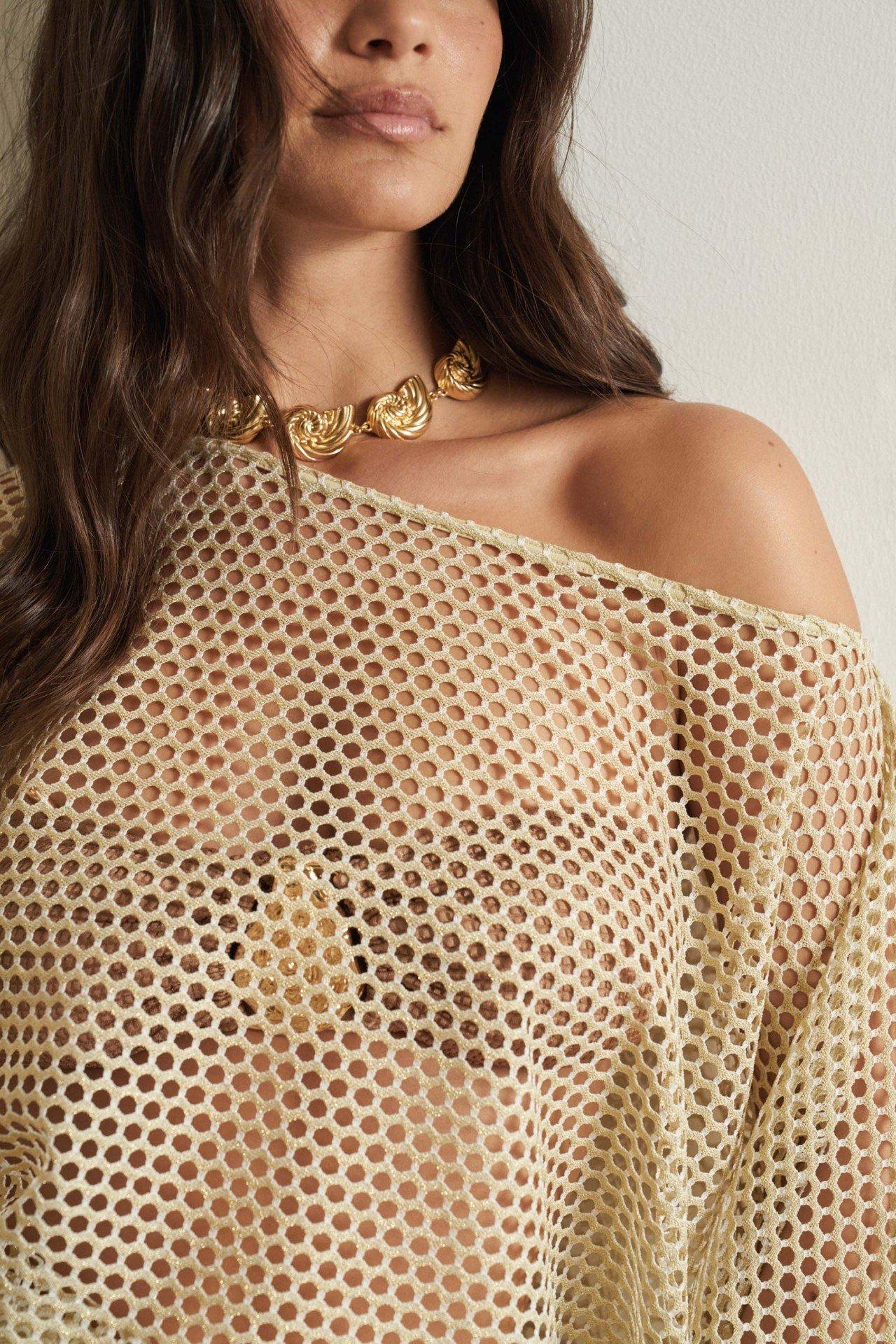Lurex Top, Gold, large image number 2