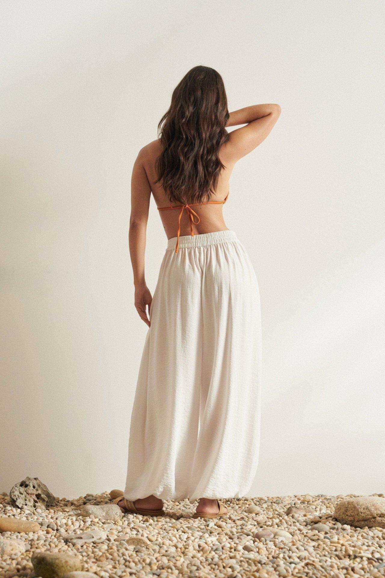 Relaxed Aladdin Trousers, Beige, medium