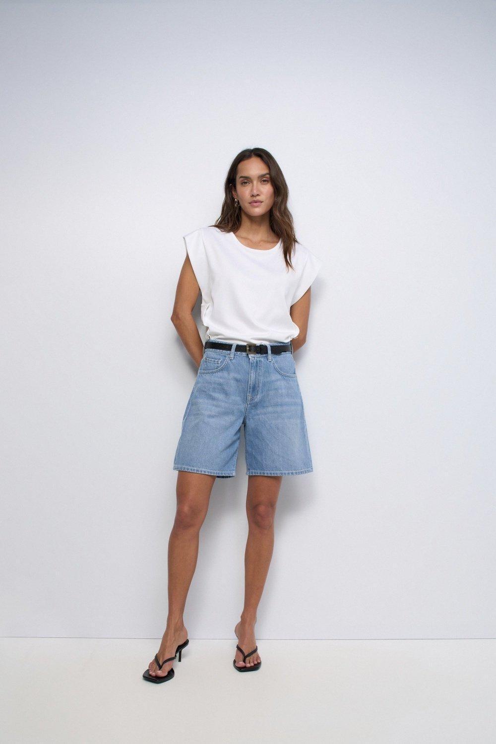 T Shirt With Buttons, White, medium