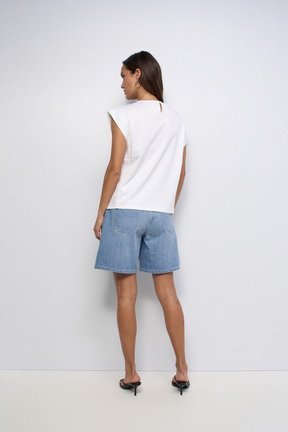 T Shirt With Buttons, White, large image number 3
