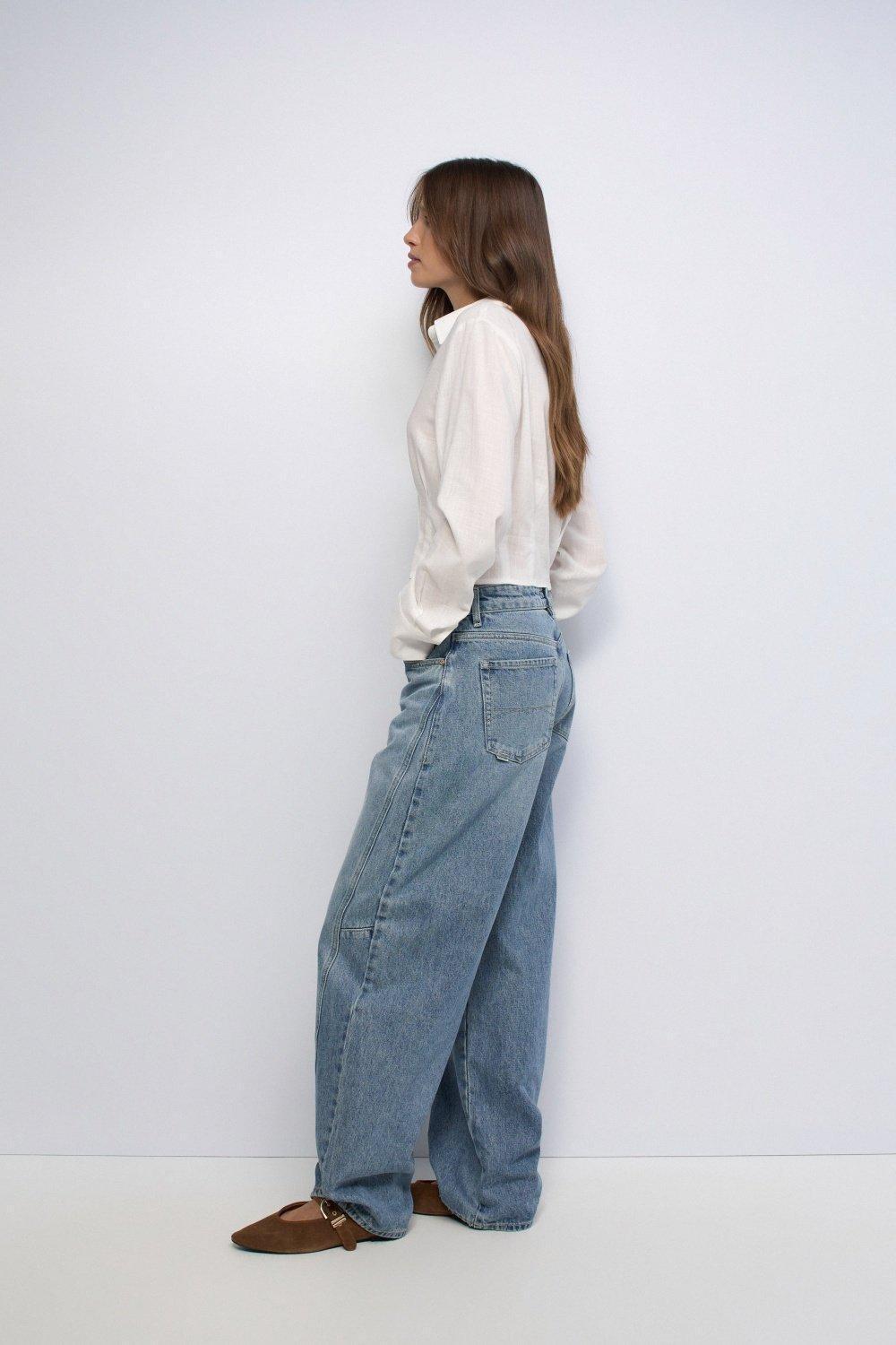 Cropped Shirt With Linen, White, medium