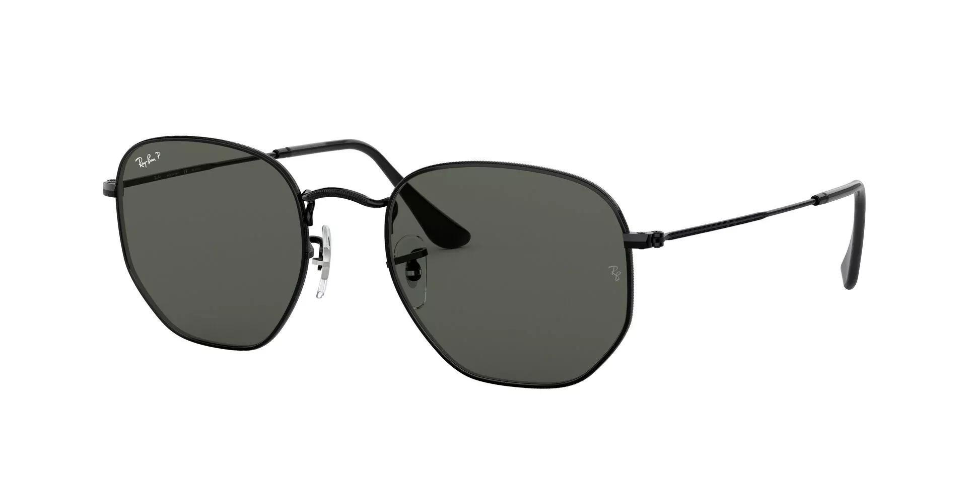 RB3548N Hexagonal Flat Lenses Black/Green/Polarized XL, 2901_000, large image number 2