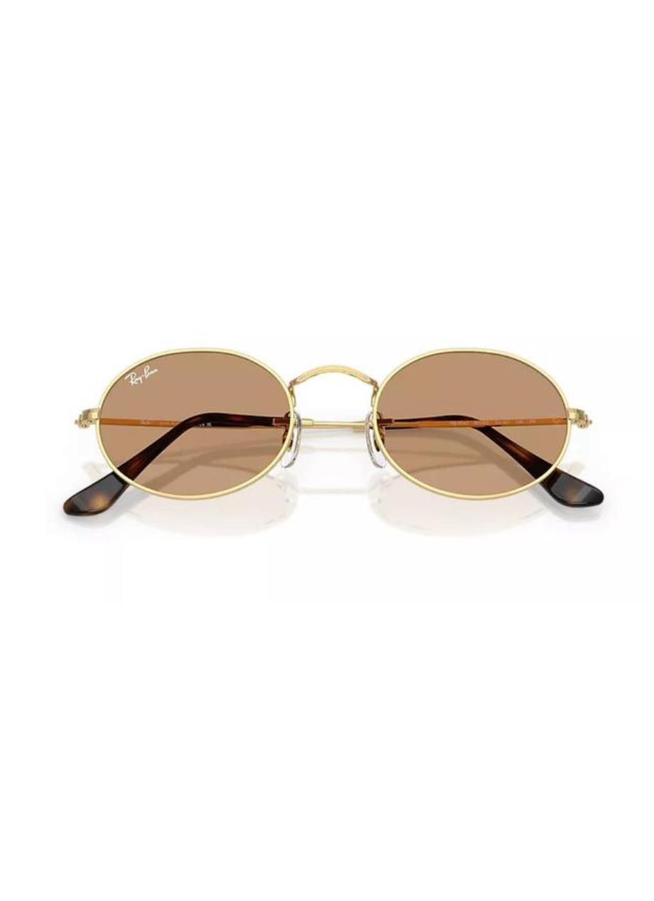 RB3547 Oval Metal Summer Capsule Ray-Ban Gold/Brown M, 2901_000, medium