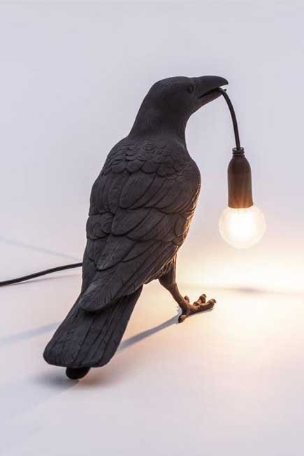 Seletti - Bird Lamp Waiting Black