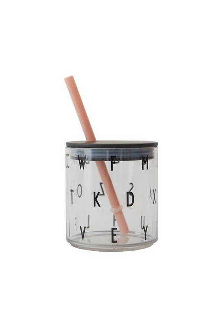 Design Letters - Straw lid for kids drinking glass Nude