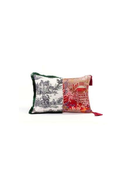 Seletti - Polyester cushion with plume padding hybrid pirra