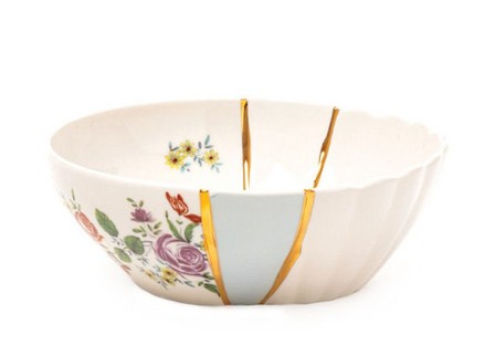 Seletti - Kintsugi-N3 Soup Bowl In  Porcelain Cm.22 H.4