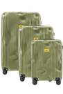 Crash Baggage - Stripe Olive Suitcase 3 Piece Set