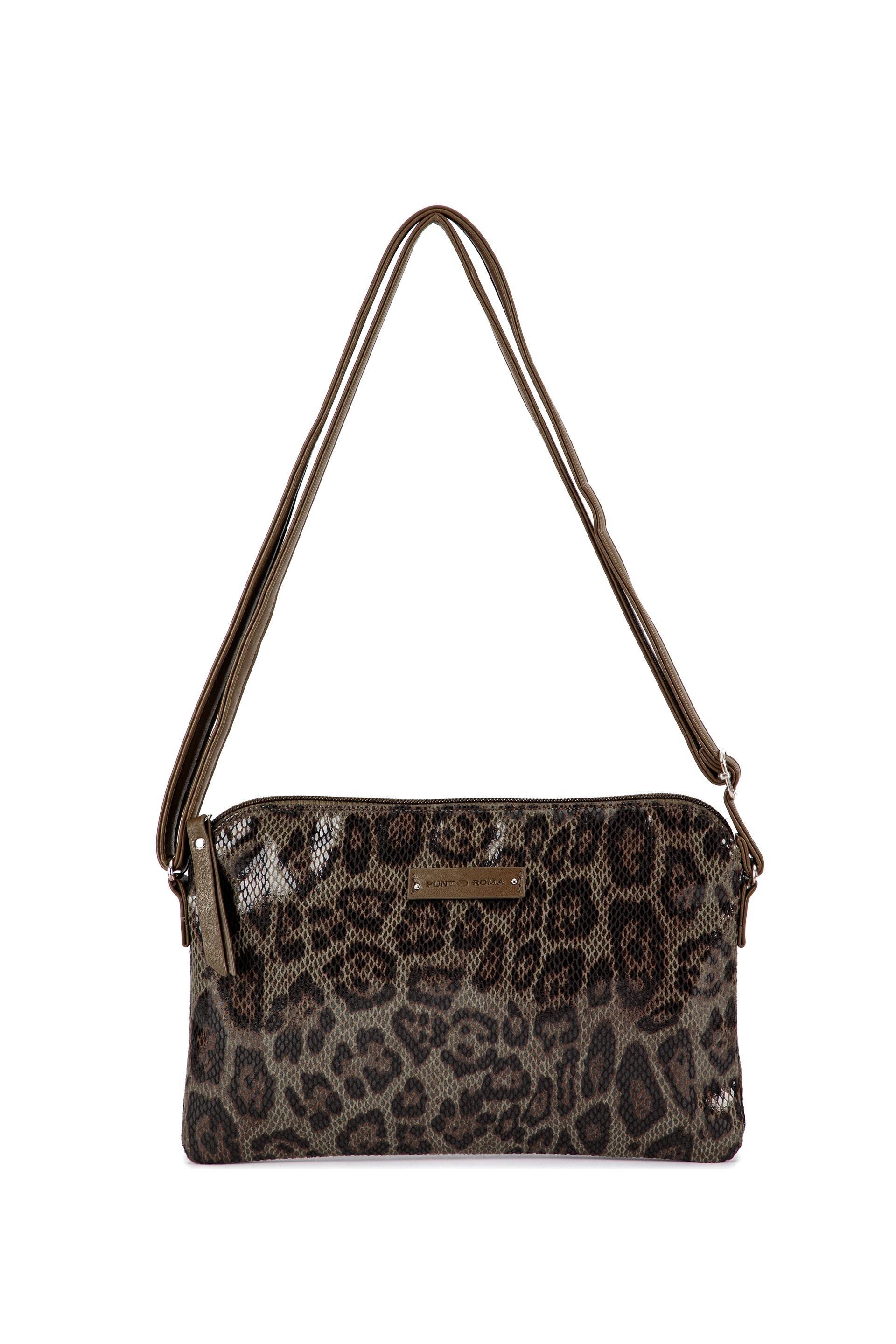 Khaki Animal Print Pocketbook Style Bag, Women, , large image number 0