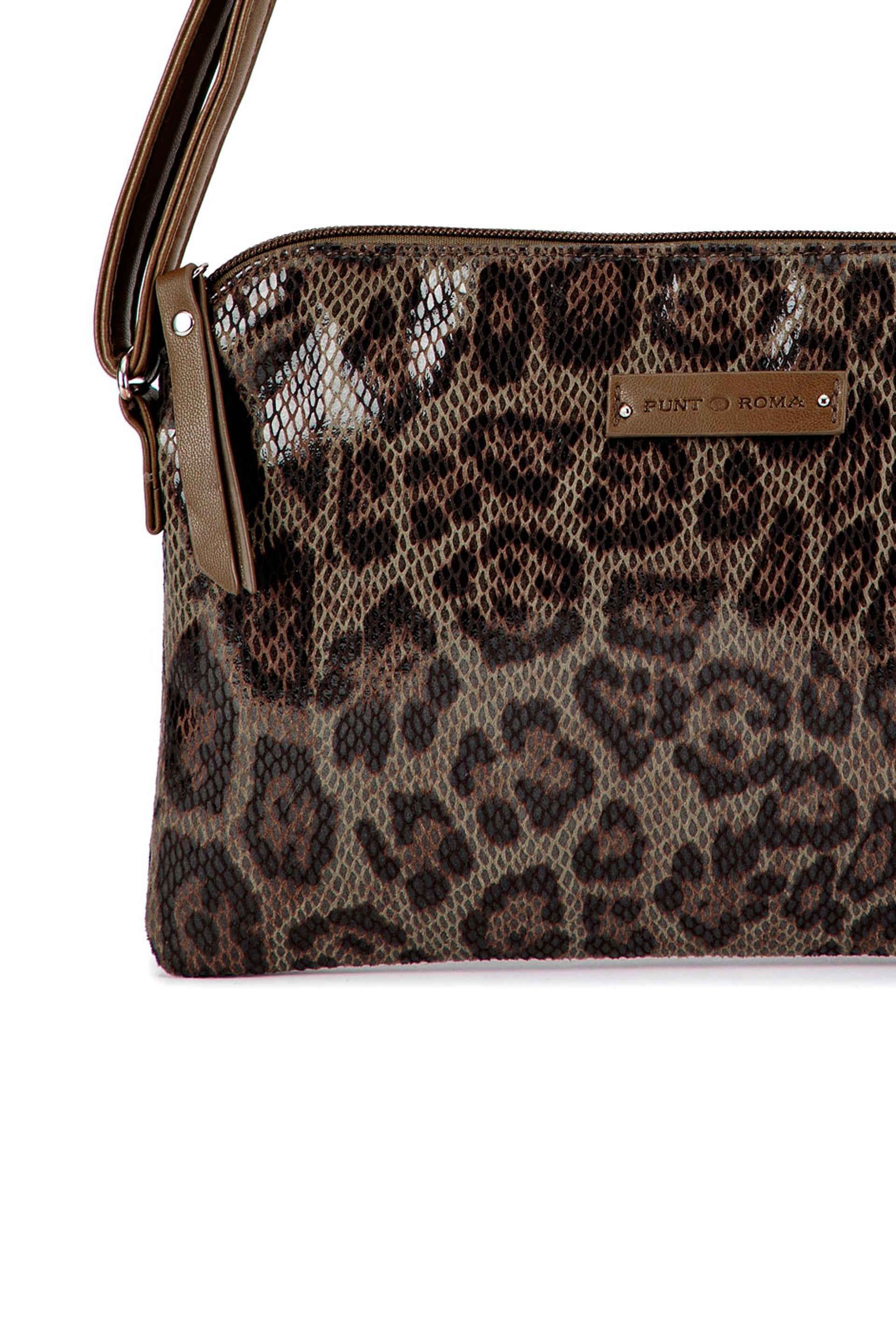 Khaki Animal Print Pocketbook Style Bag, Women, , large image number 1