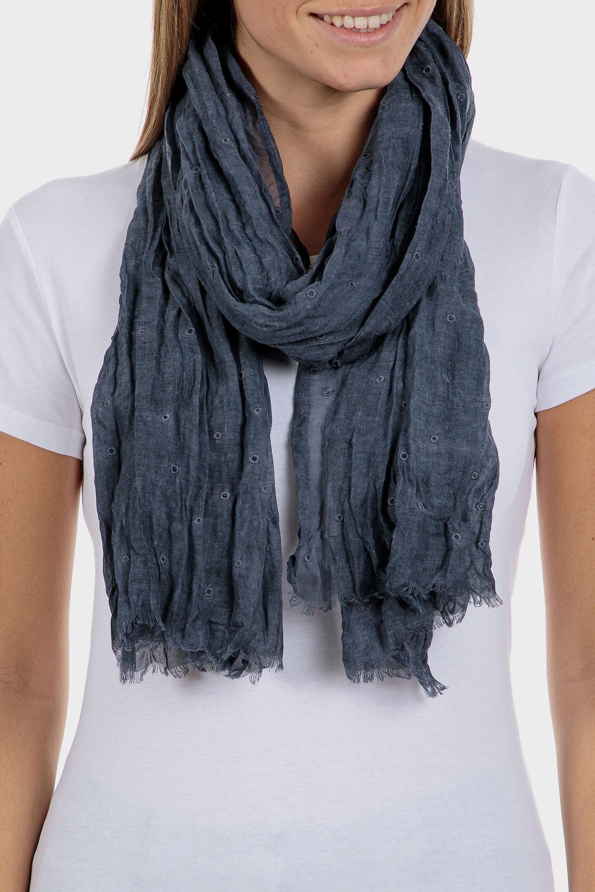 Polka dot embroidered pashmina, , large image number 0