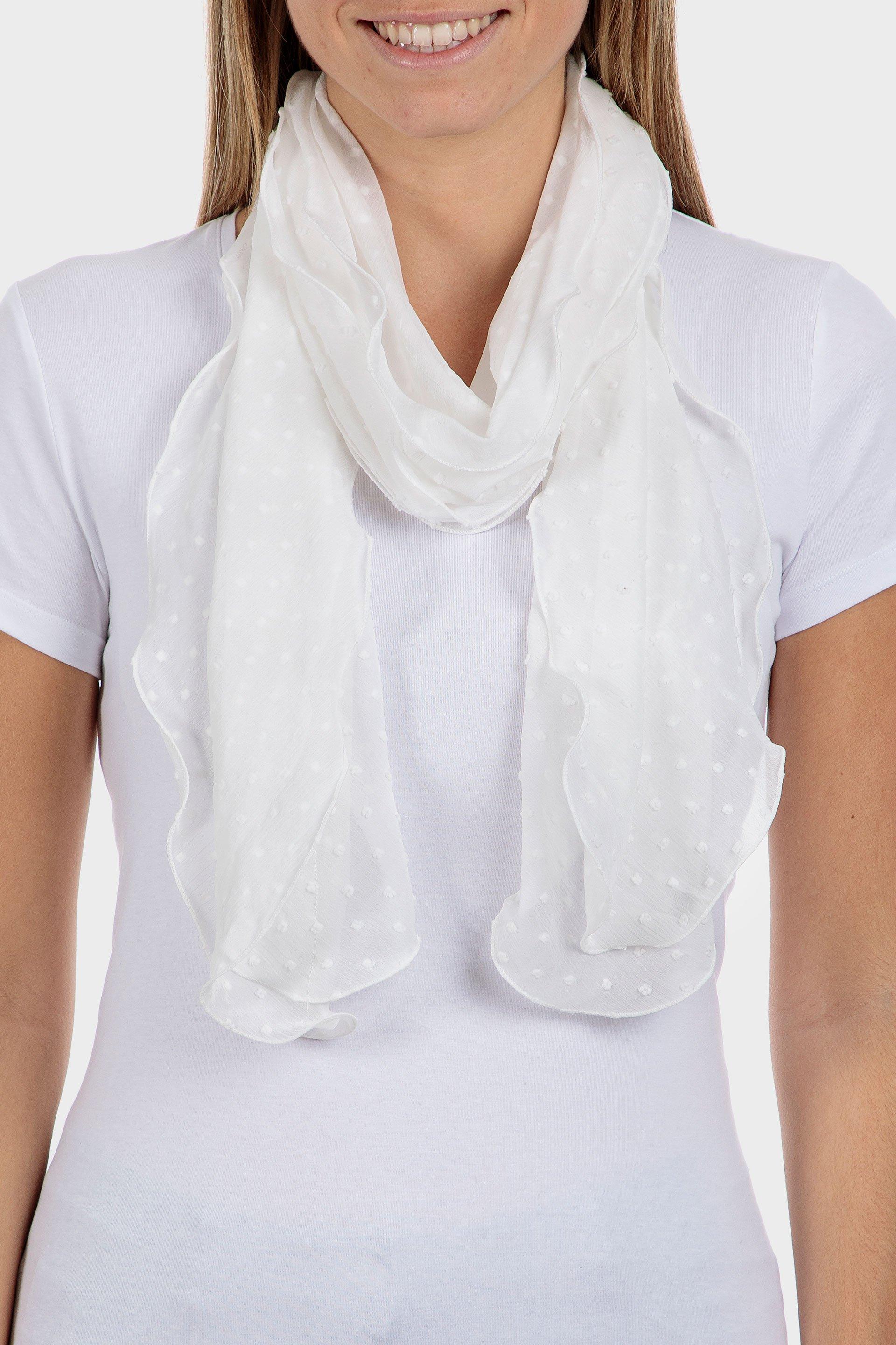 White Plumetti Foulard, , large image number 0