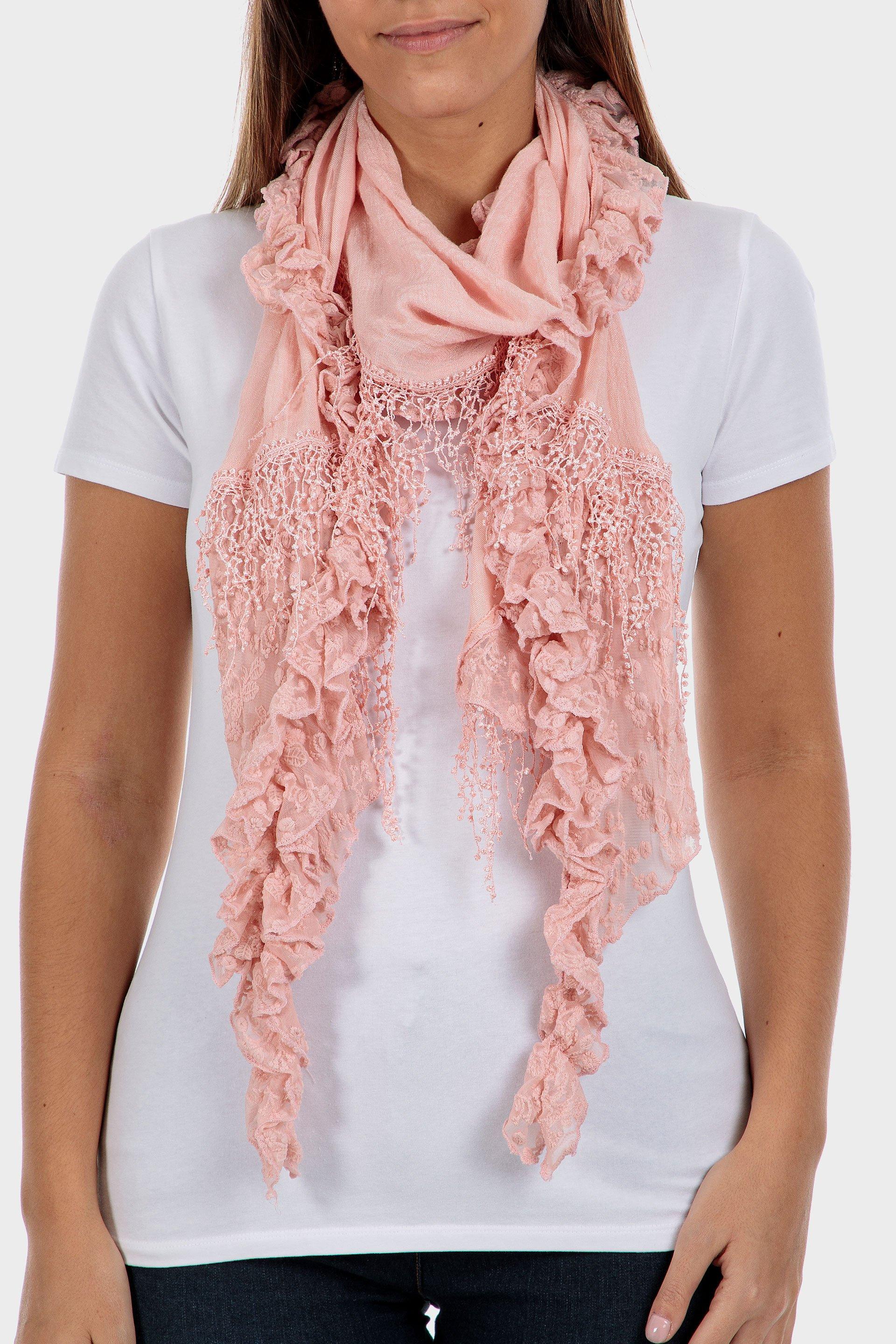 Pink Lace Foulard, Women, , large image number 0