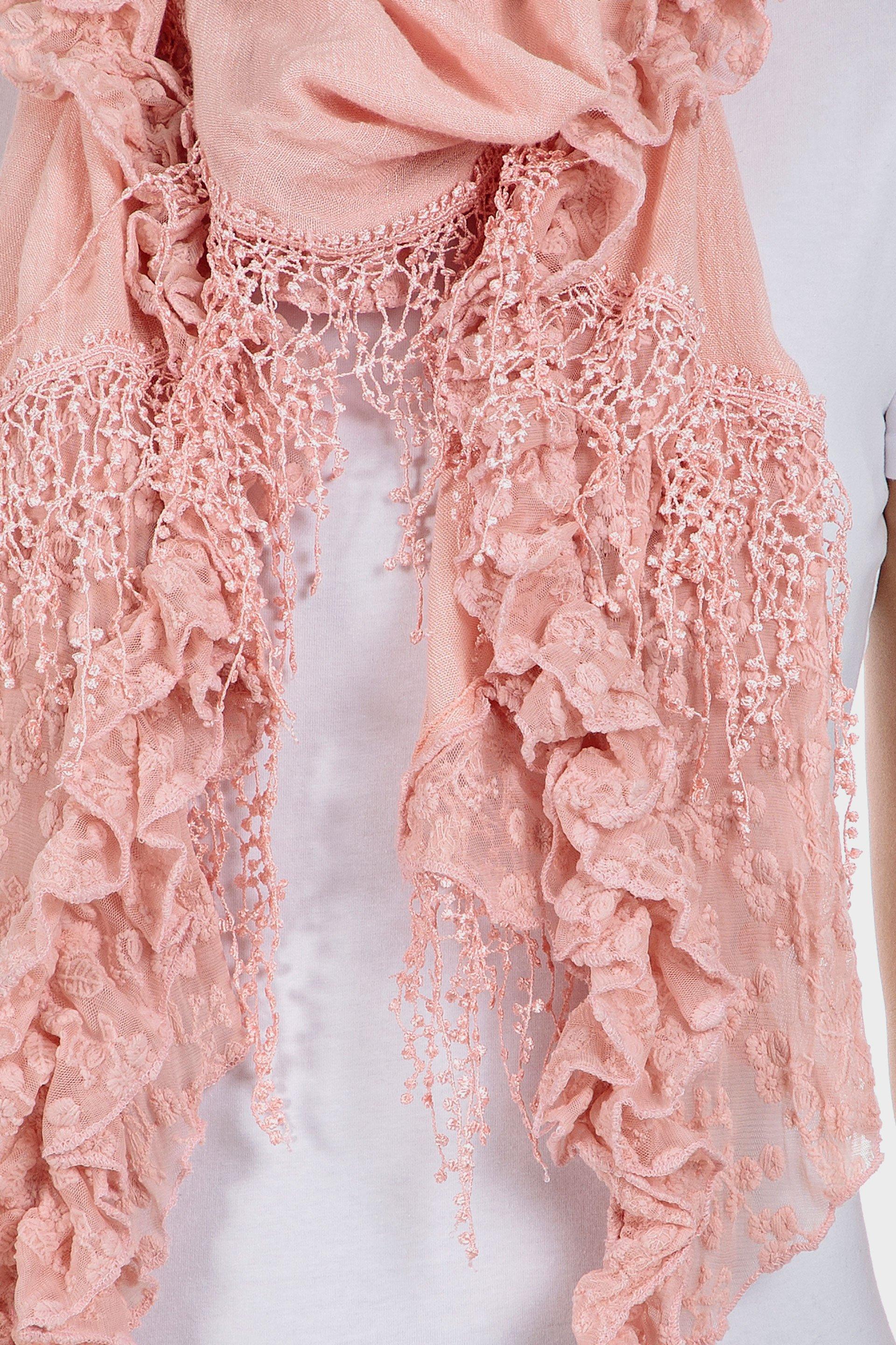 Pink Lace Foulard, Women, , large image number 1