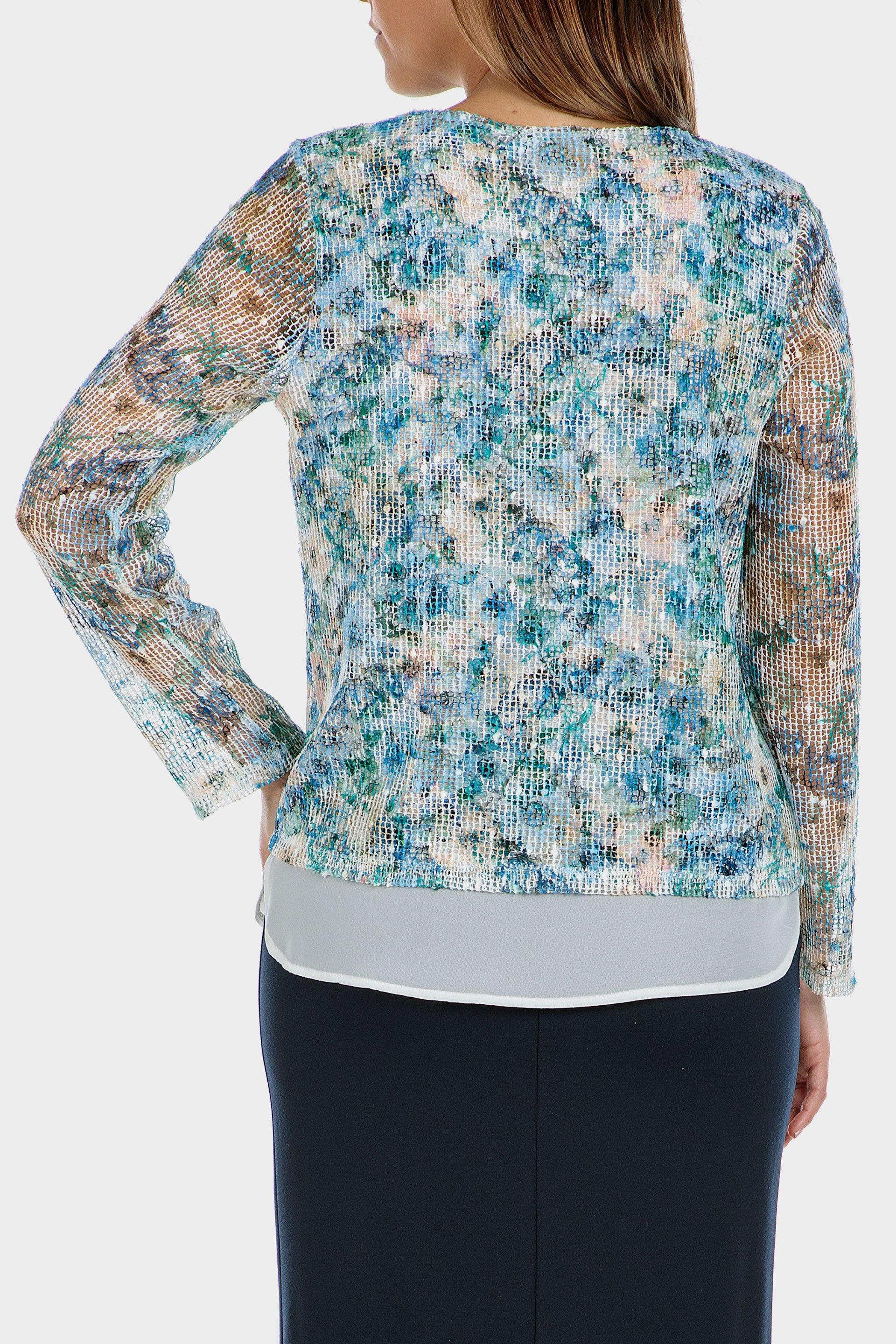 Blue Faux Floral Twinset, Women, , large image number 1
