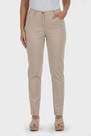 Beige Cotton Trousers With Elastic