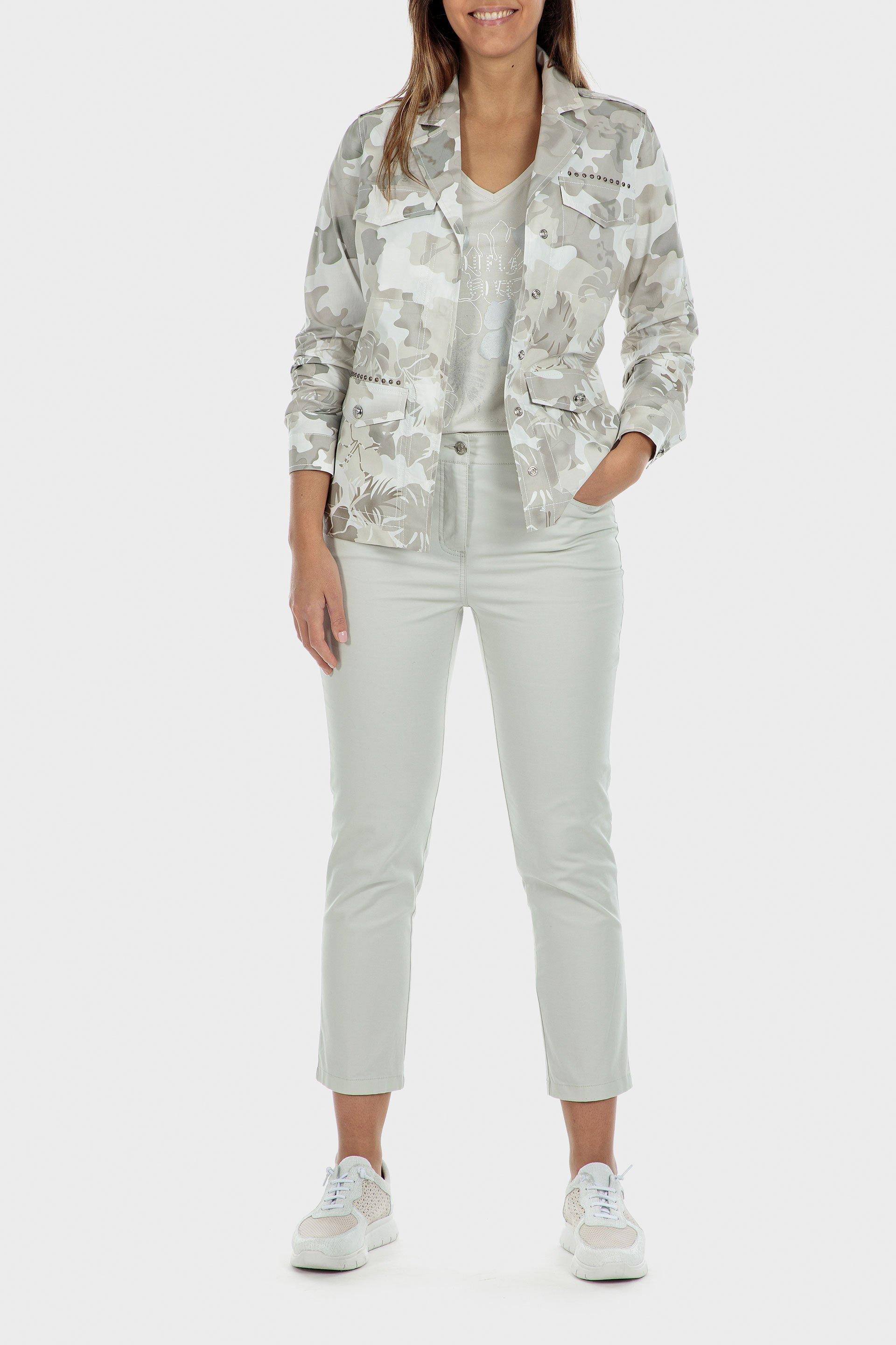 Off-White Cotton Capri Trousers, , large image number 2
