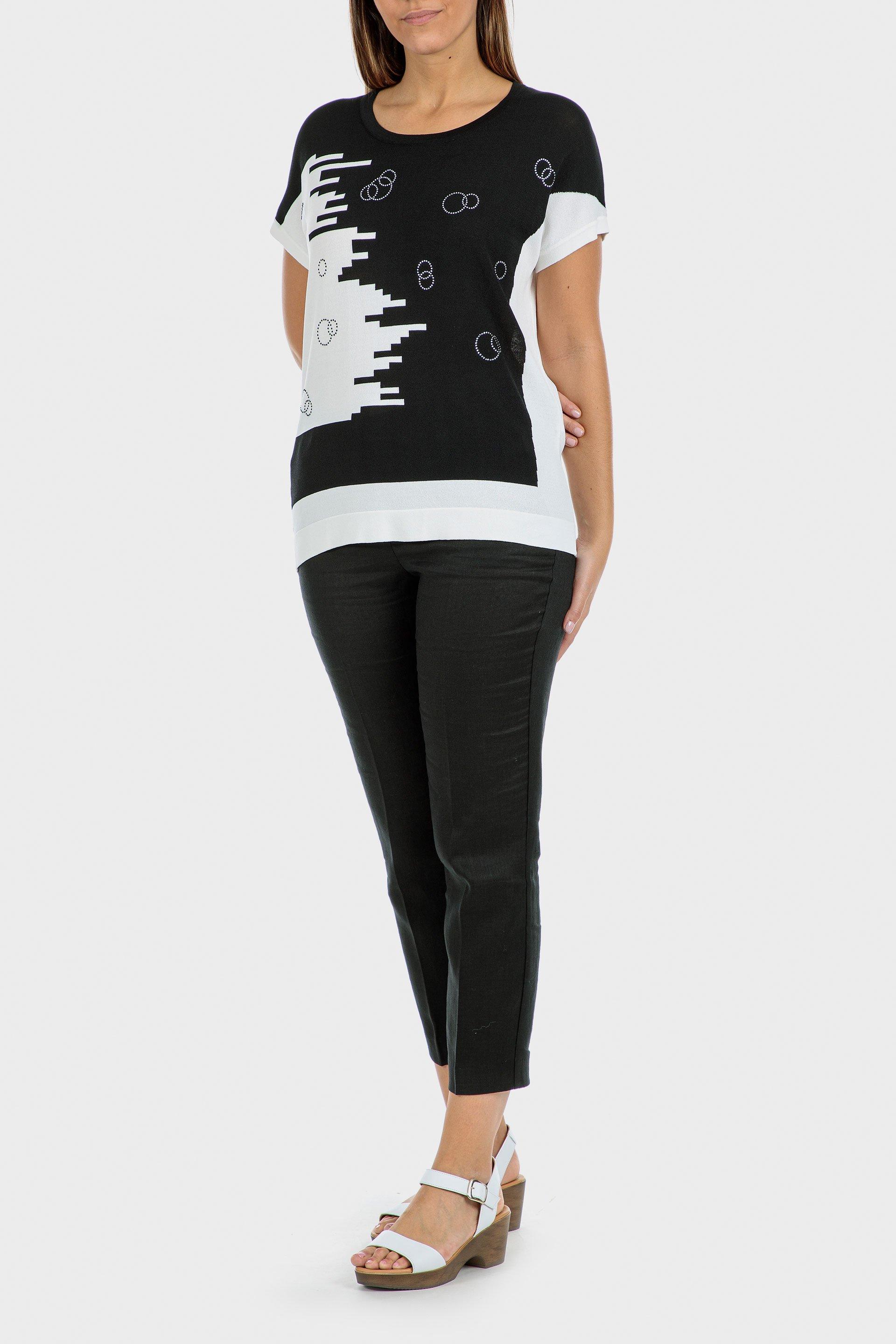 Black linen trousers, , large image number 3