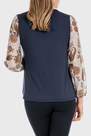 Punt Roma - Navy Blue Cashmere Print T-Shirt, Women