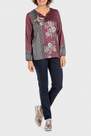 Punt Roma - Maroon Floral T-Shirt, Women