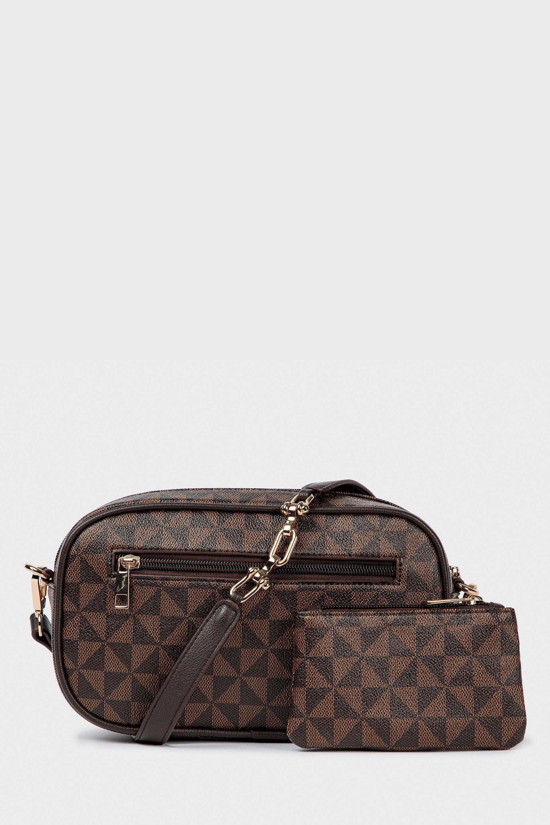 Brown Two Tone Shoulder Bag, Women, , large image number 0