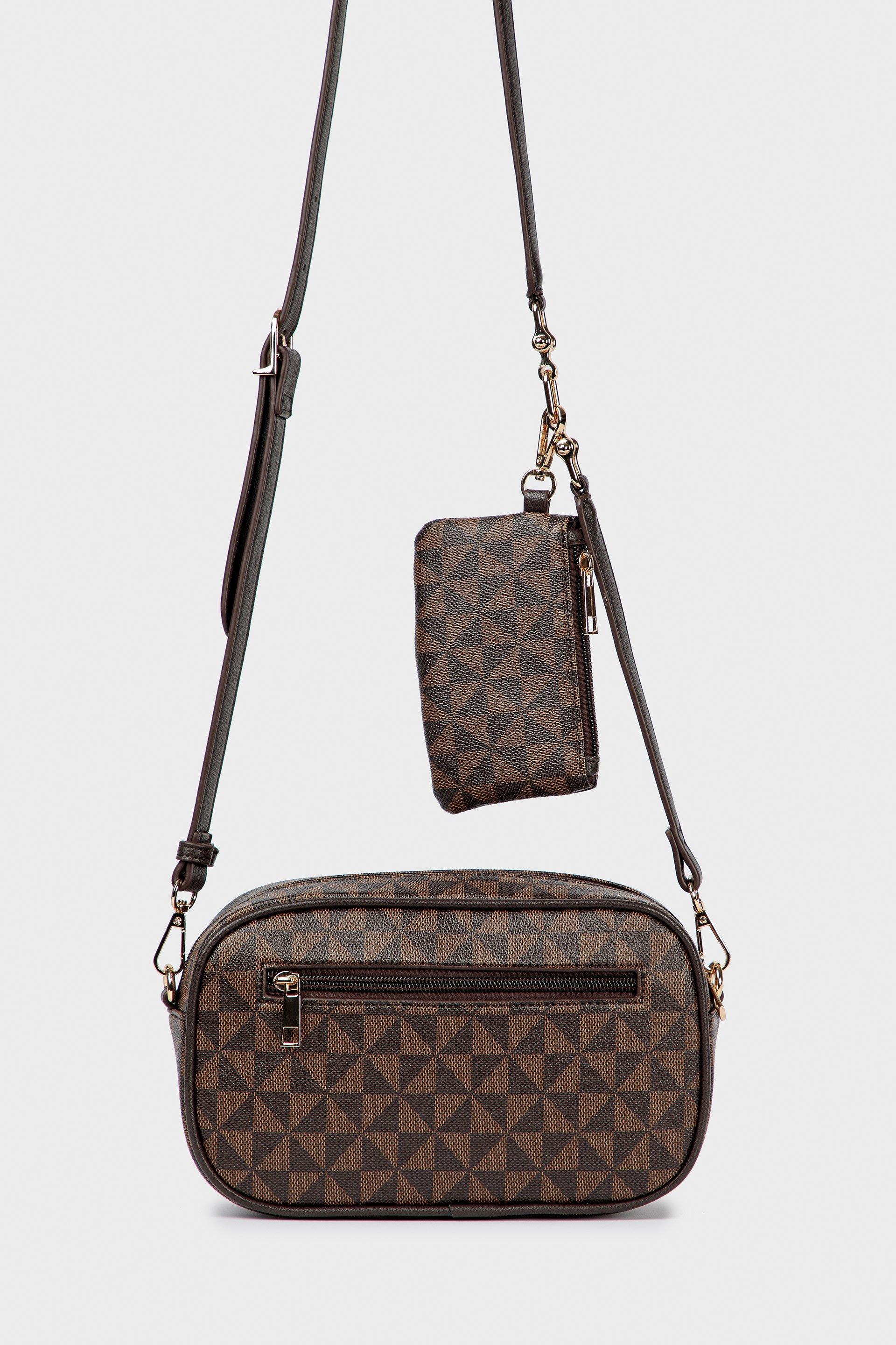 Brown Two Tone Shoulder Bag, Women, , large image number 1