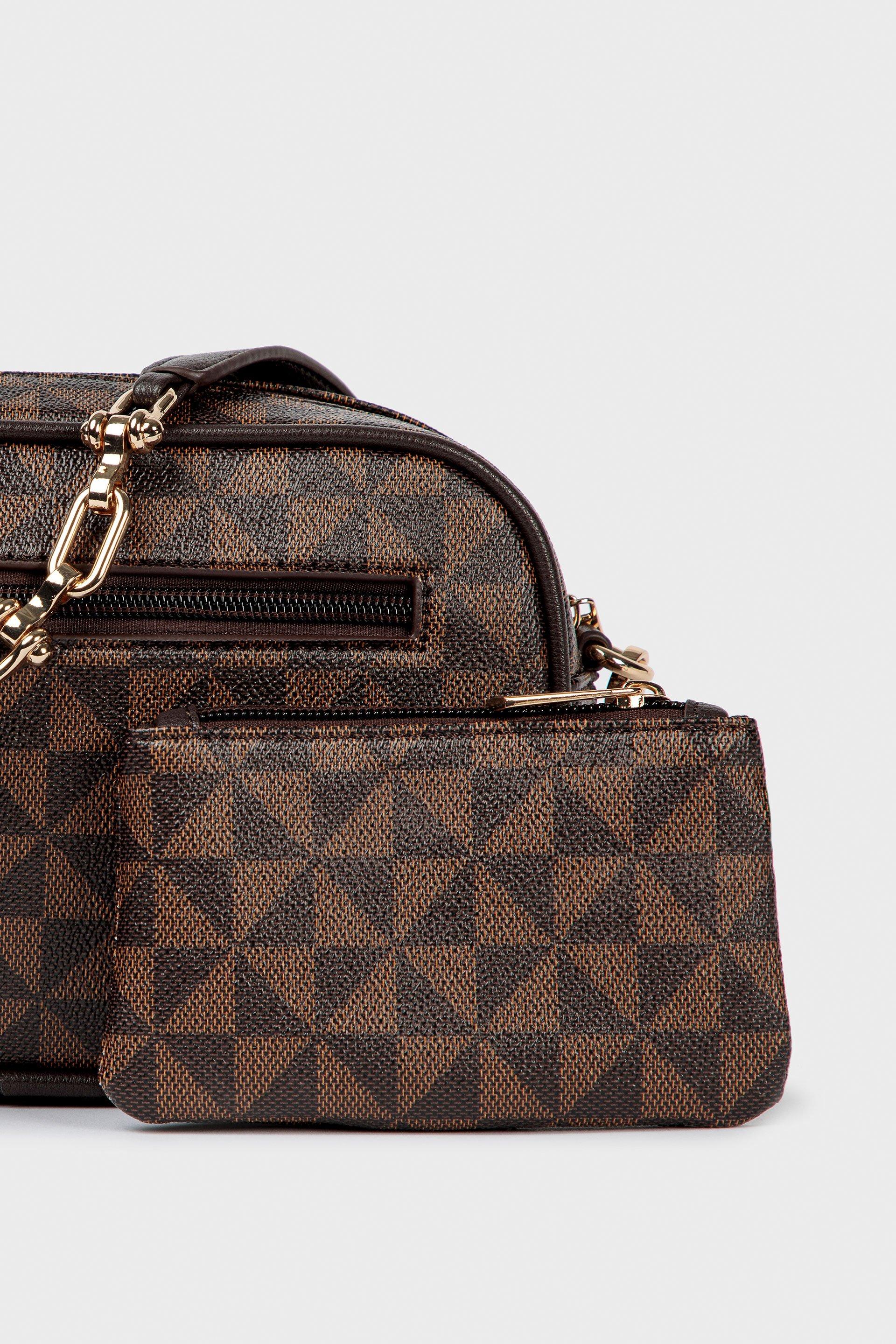 Brown Two Tone Shoulder Bag, Women, , large image number 2