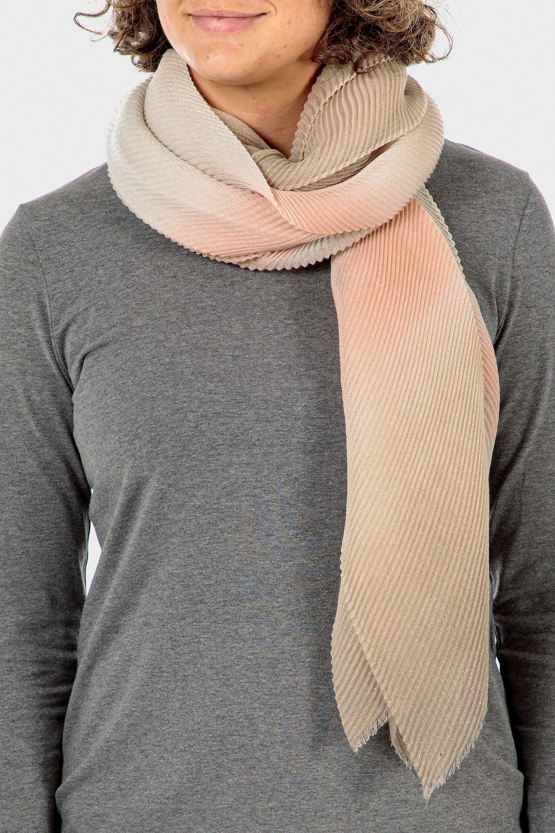 Beige Pleated Pashmina, Women, , large image number 0