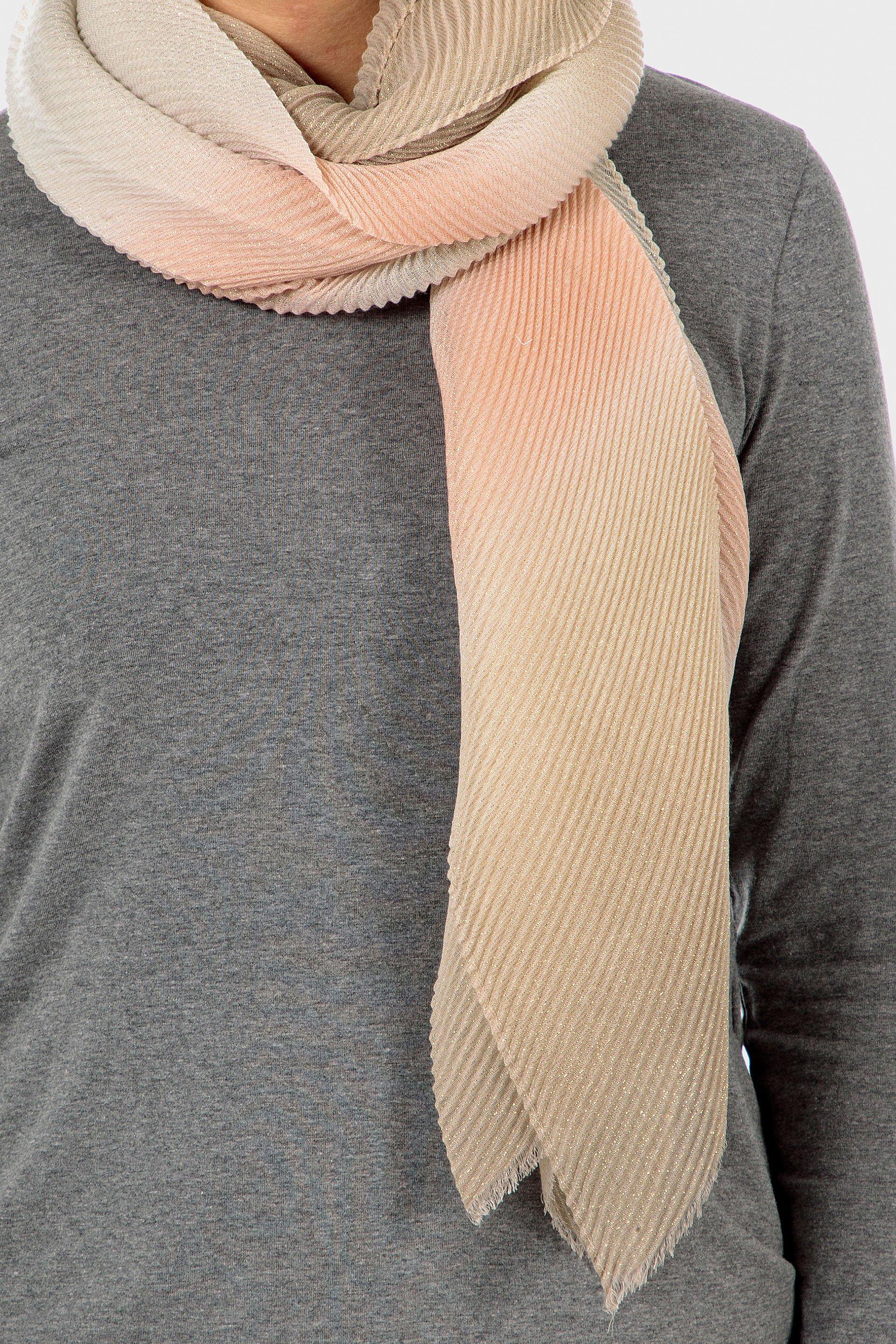 Beige Pleated Pashmina, Women, , large image number 1