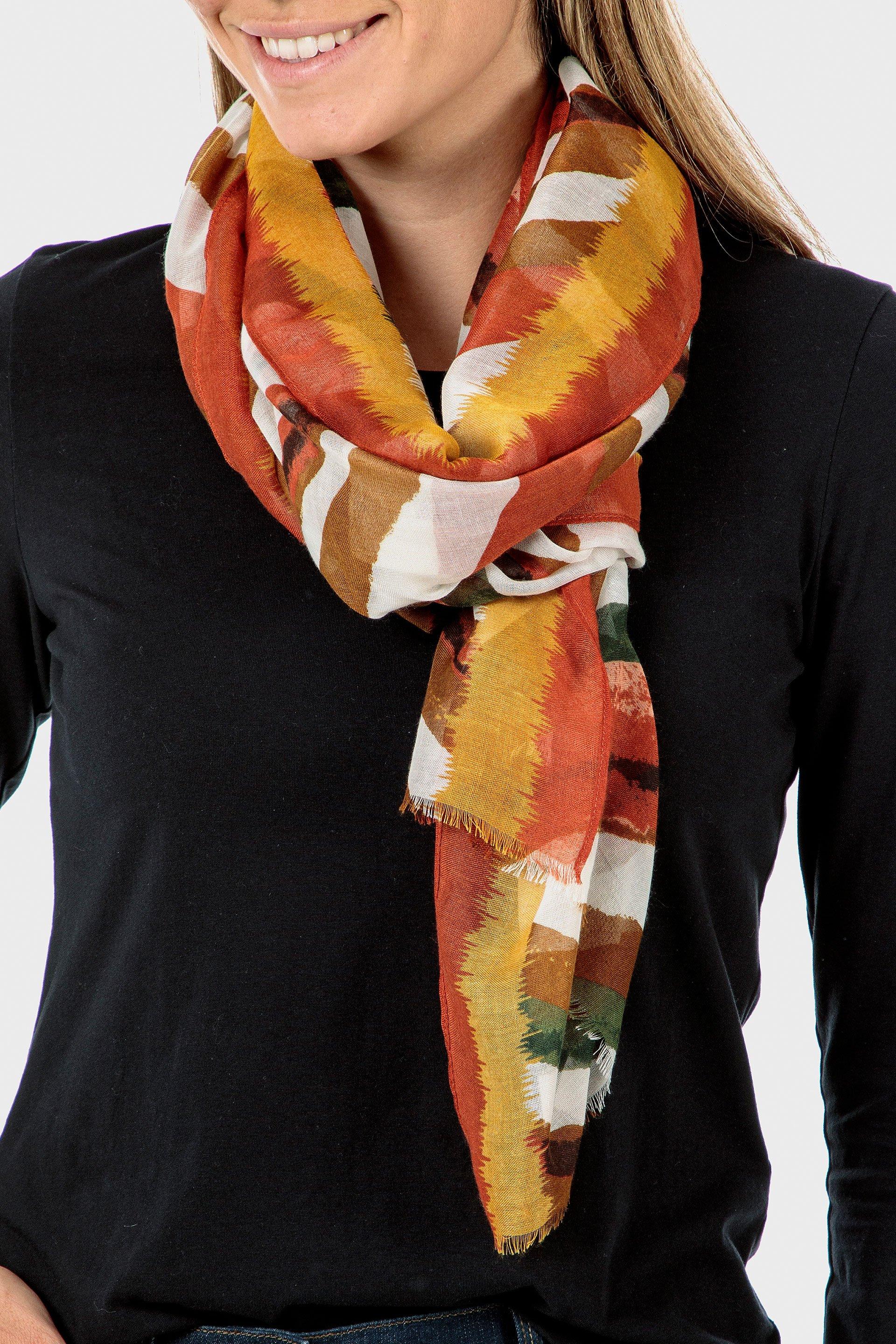 Brown Striped Pashmina, Women, , large image number 0
