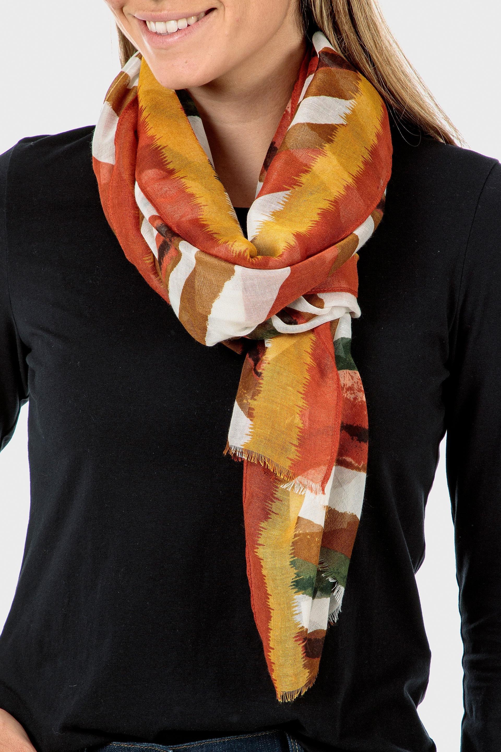Brown Striped Pashmina, Women, , large image number 2