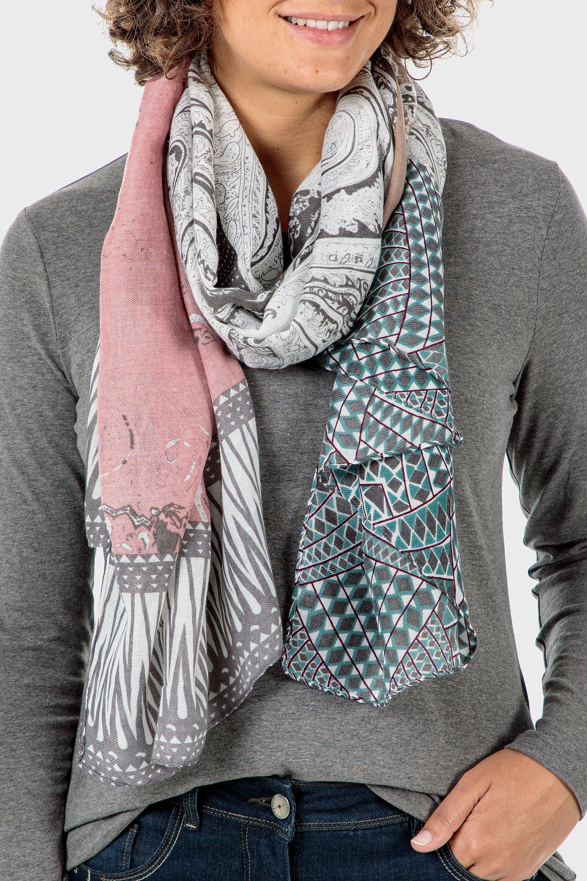 Grey Paisley Pashmina, Women, , large image number 0