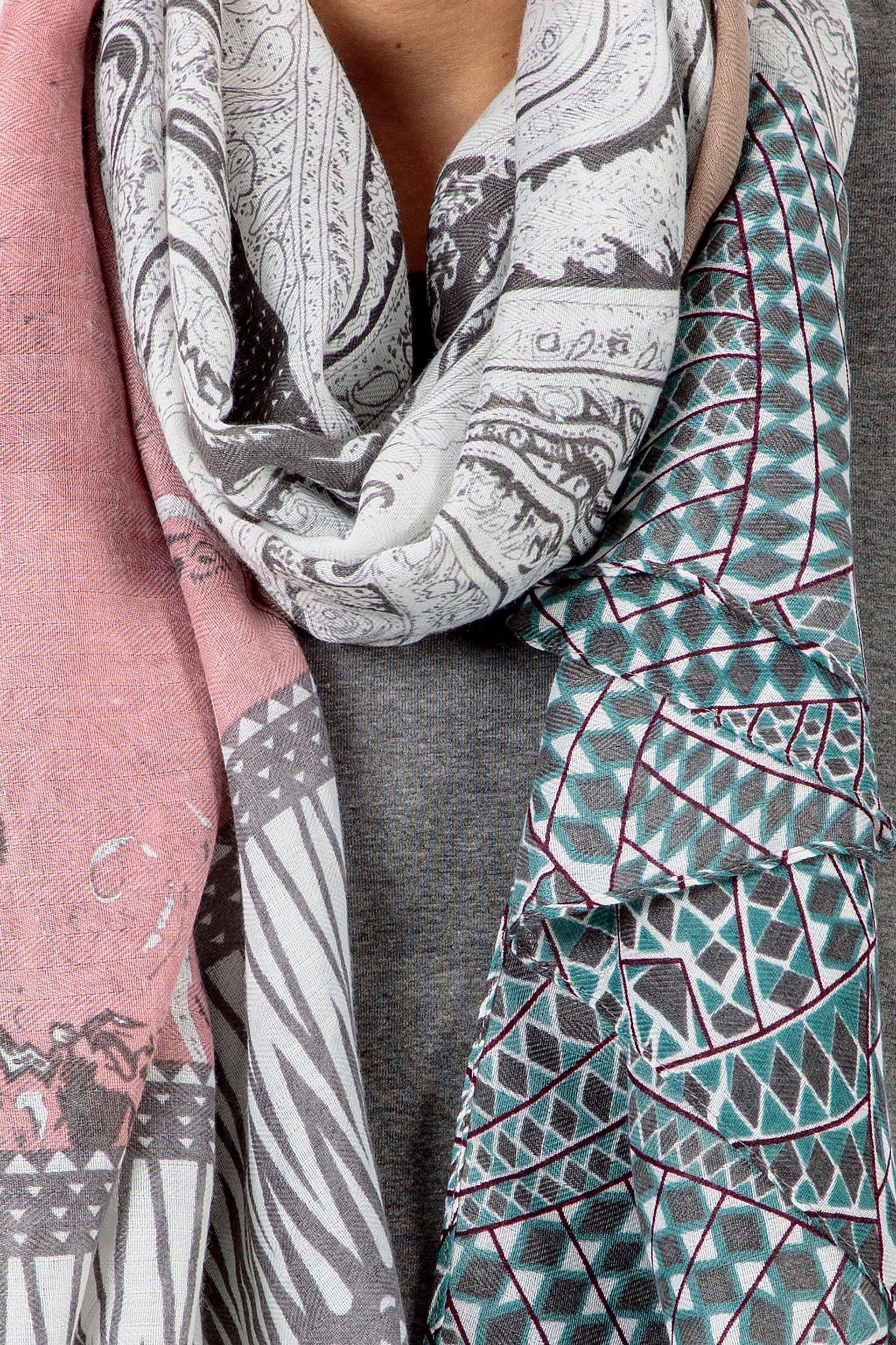 Grey Paisley Pashmina, Women, , large image number 1